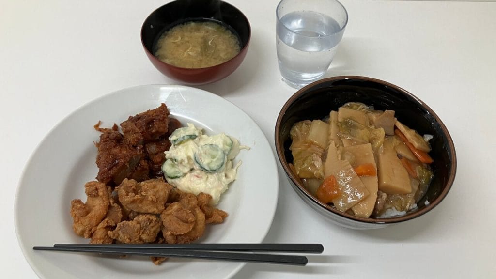 北海道、洞爺湖温泉でのまかないの画像3日目